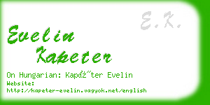 evelin kapeter business card